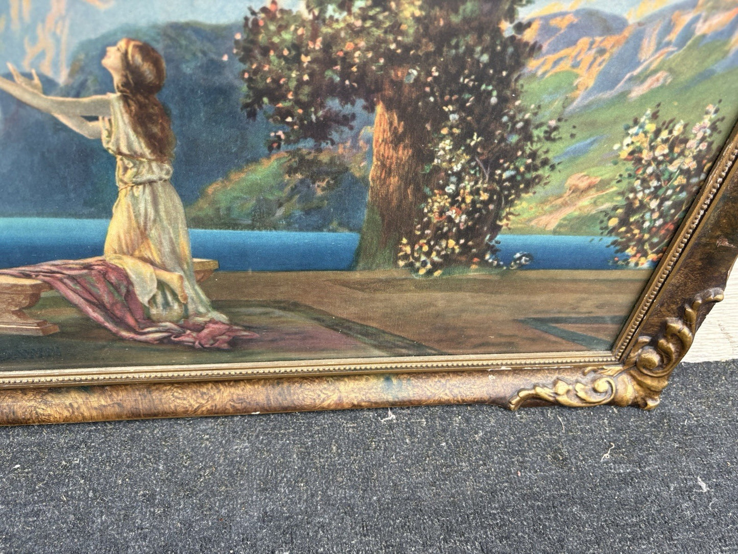 66781 R Atkinson Fox ??  DAWN  Print in Picture Frame CHICAGO