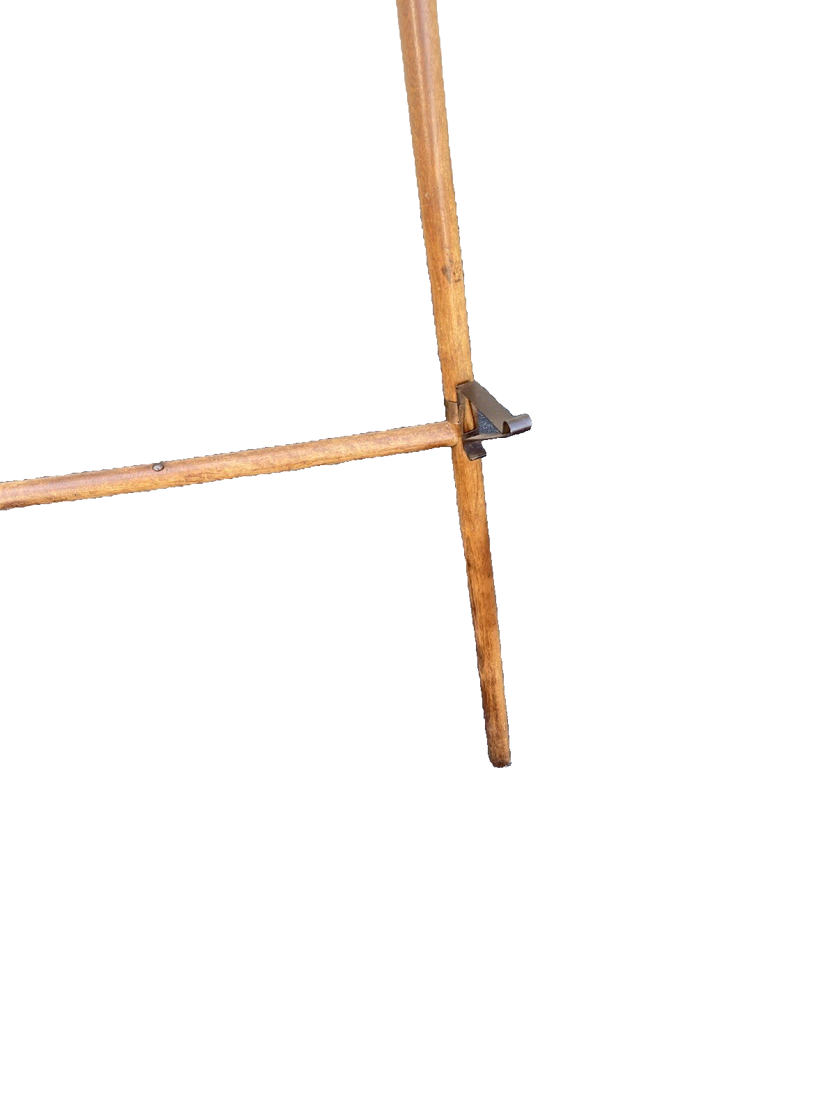 64739  RARE Antique Victorian Oak Stick And Ball Art  Oil Painting EASEL