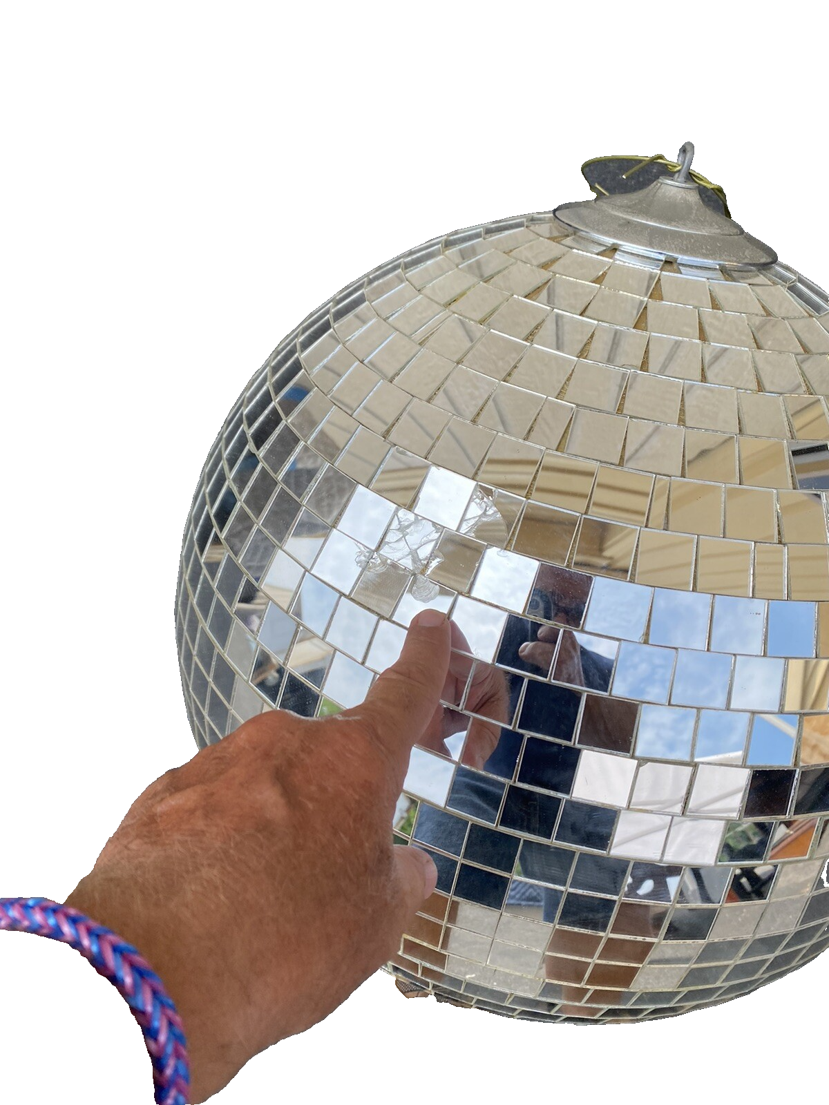 65925 Large Disco Ball Party Maker 1980 s  25 " round