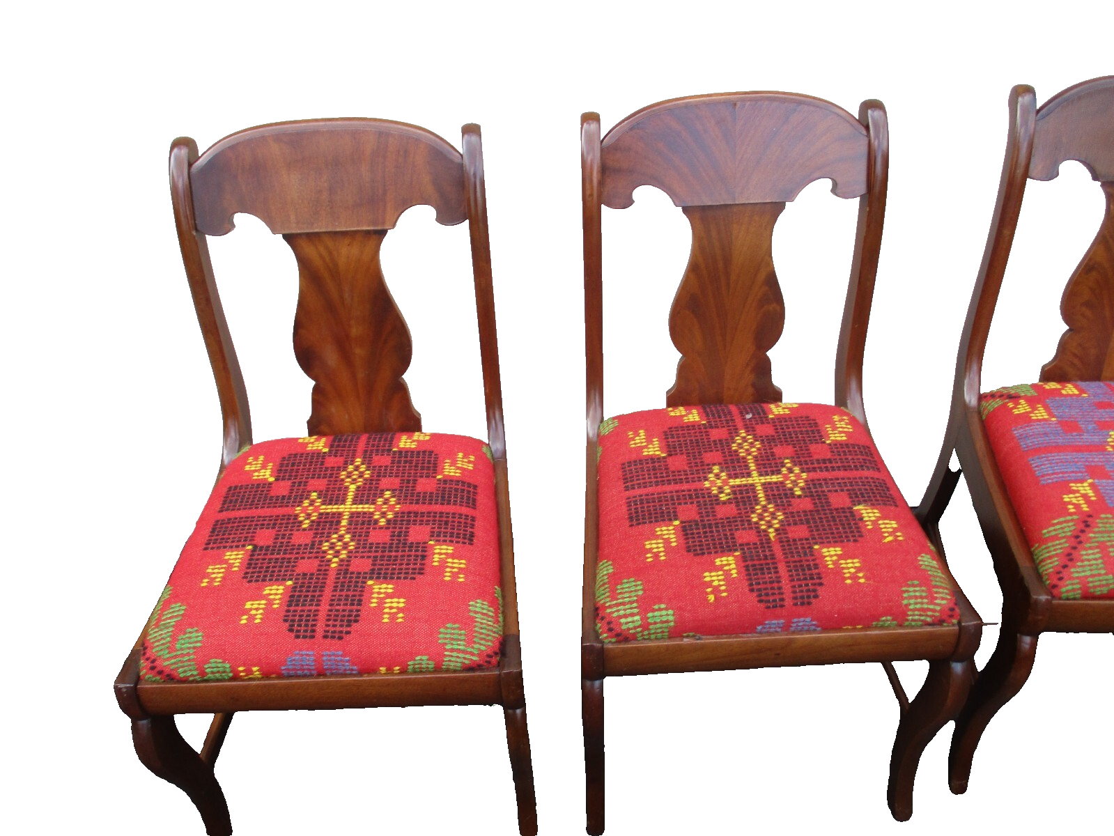 64103  Set 5 Antique Mahogany Dining Chairs Chair s