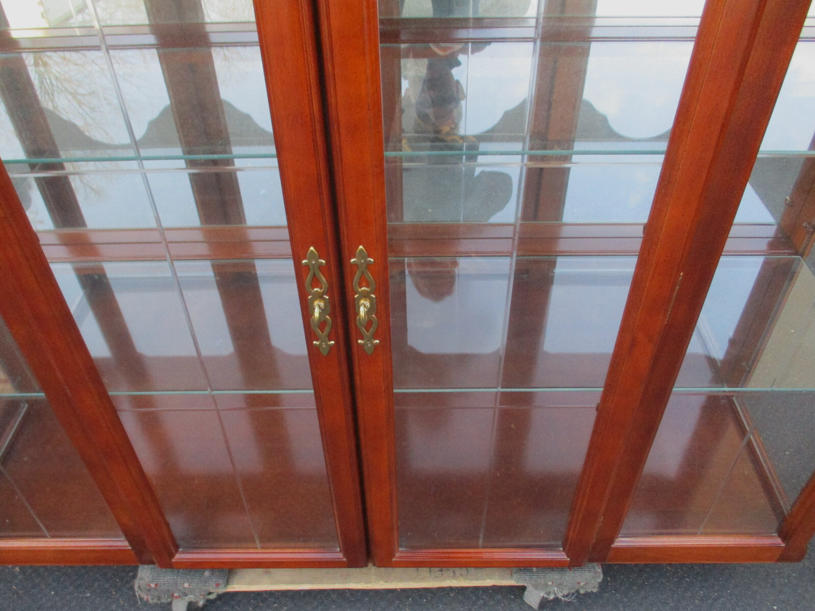 62968  Mahogany 2 pc. Curio China Cabinet