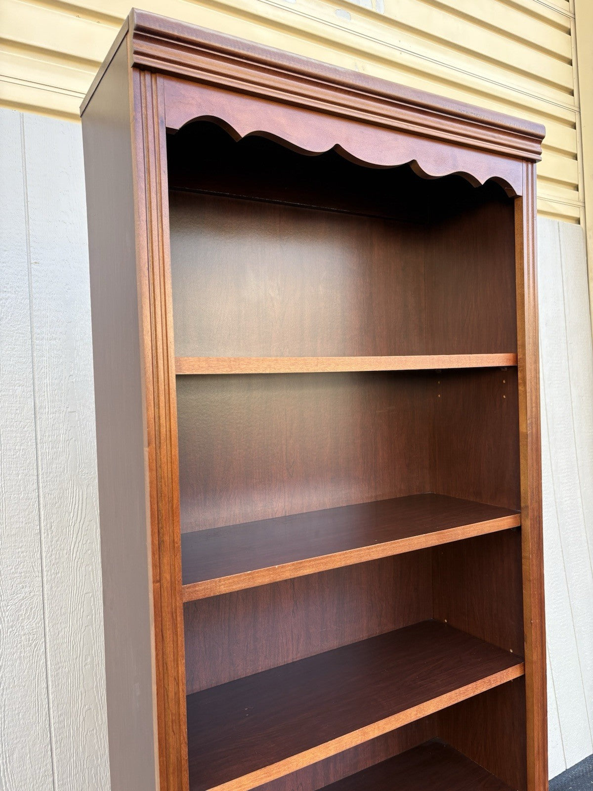 67136 Cherry Open Bookcase Storage Cabinet