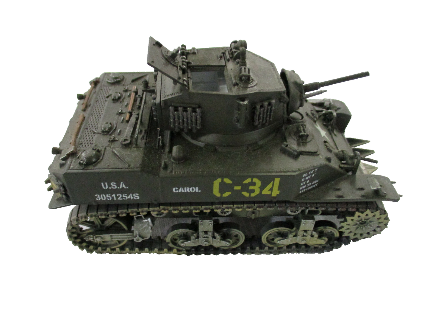 ES70 UNIMAX Forces of Valor Tank US Stuart C-34 Tank Military Tank