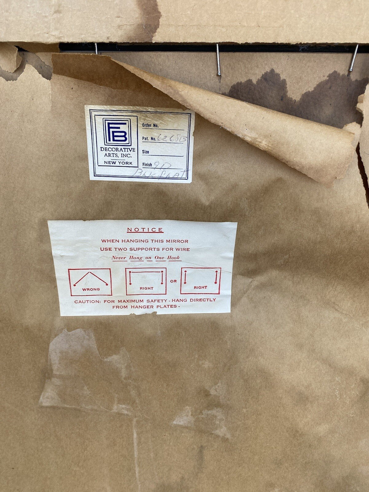 65378 FRIEDMAN BROTHERS  Gold Decorator Beveled  Mirror