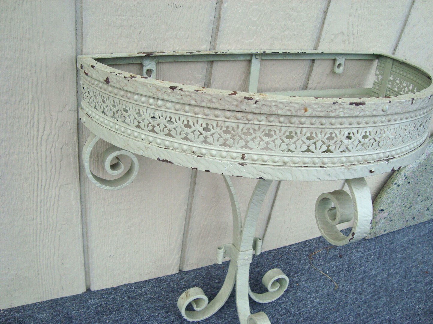 61868 Modern Stone Cement Top Wall Shelf Console Table