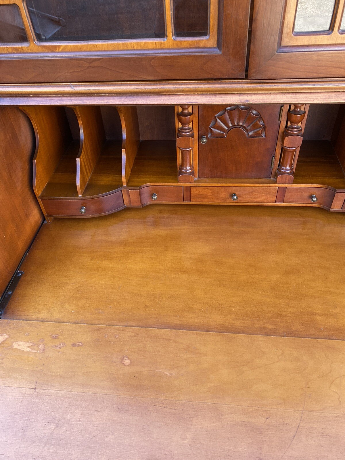 65929 MONITOR Furniture  Maple Secretary Desk w/ Bookcase Top