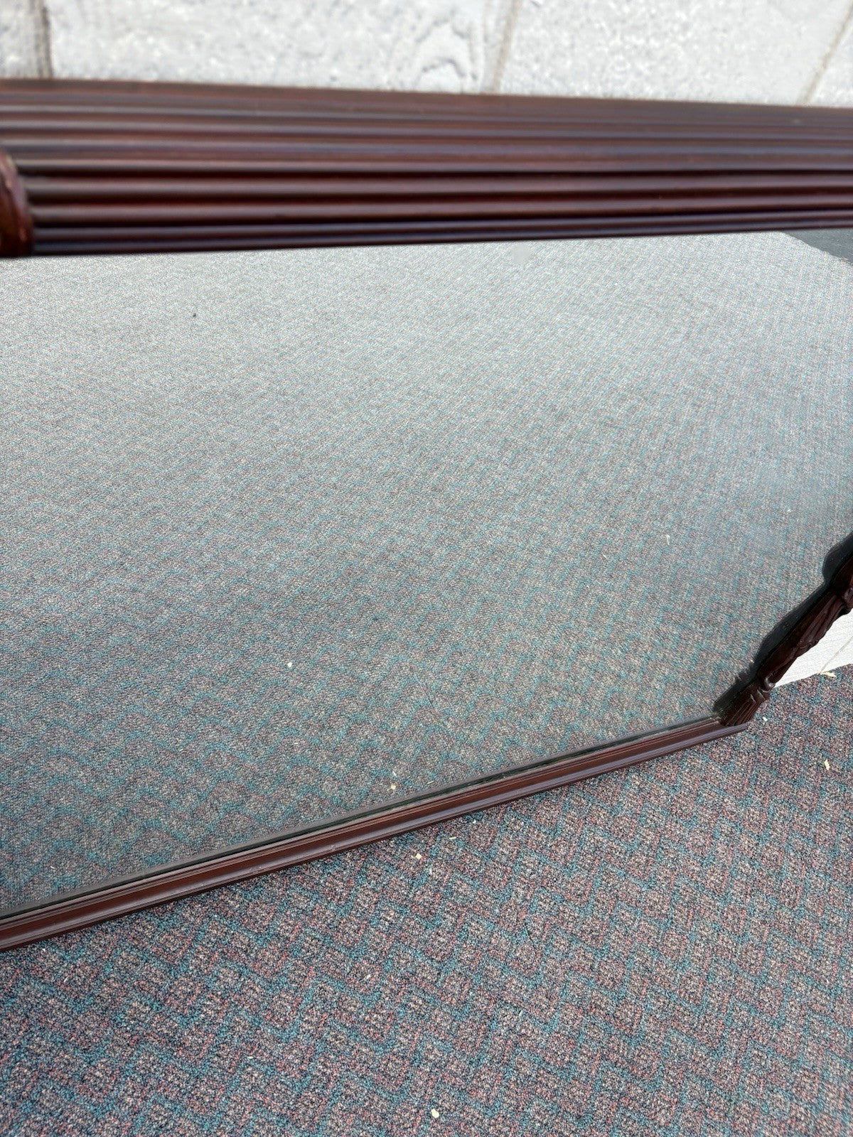 67029 Antique Mahogany Hand Made Mirror