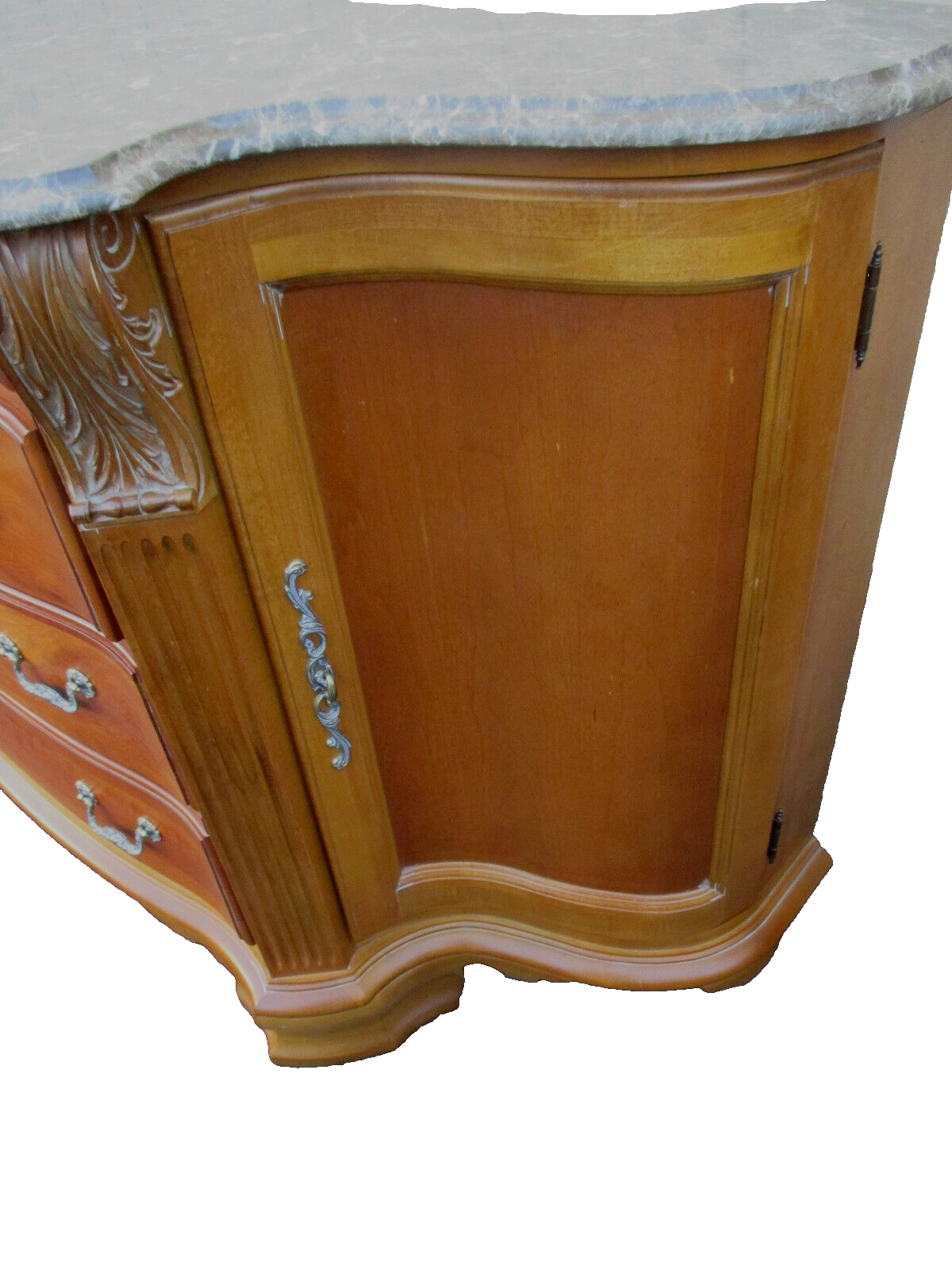 63952 Marble Top American DREW Sideboard Server Cabinet 
