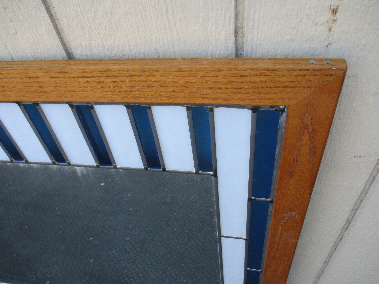 64355 Large Stain Glass Window with Mirror