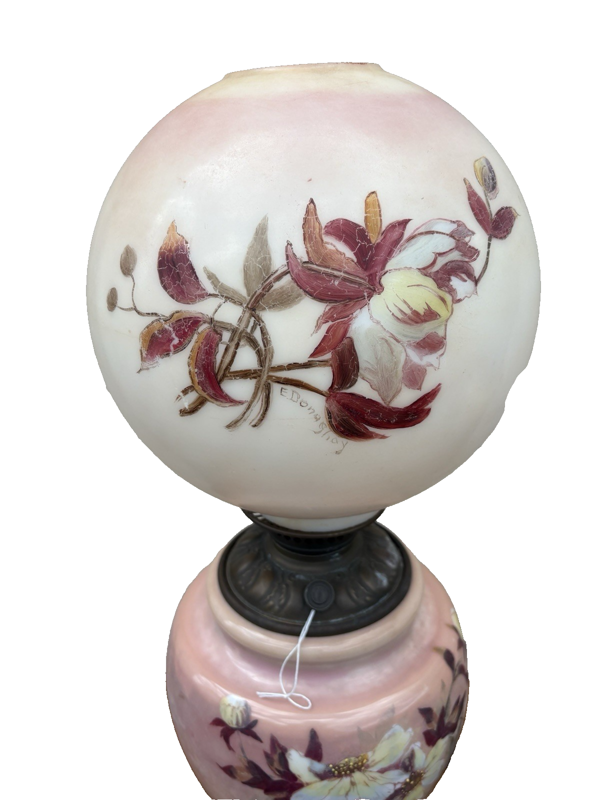 66595 Gone with The Wind Electrified Oil Lamp ARTIST SIGNED