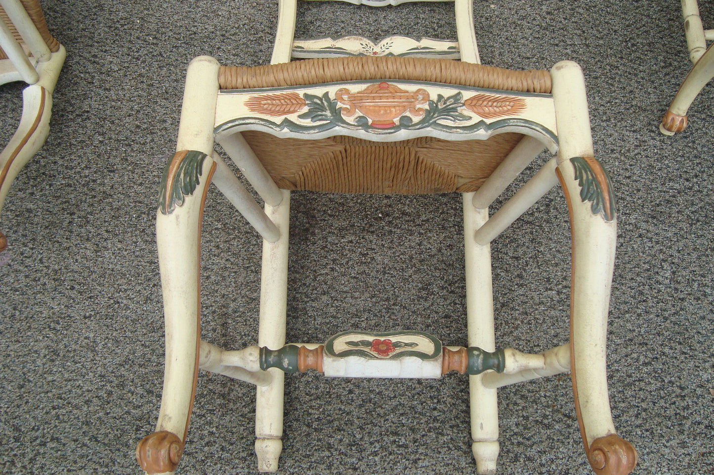 61073 Set 4 Rustic Primitive Decorator Dining Room Chairs