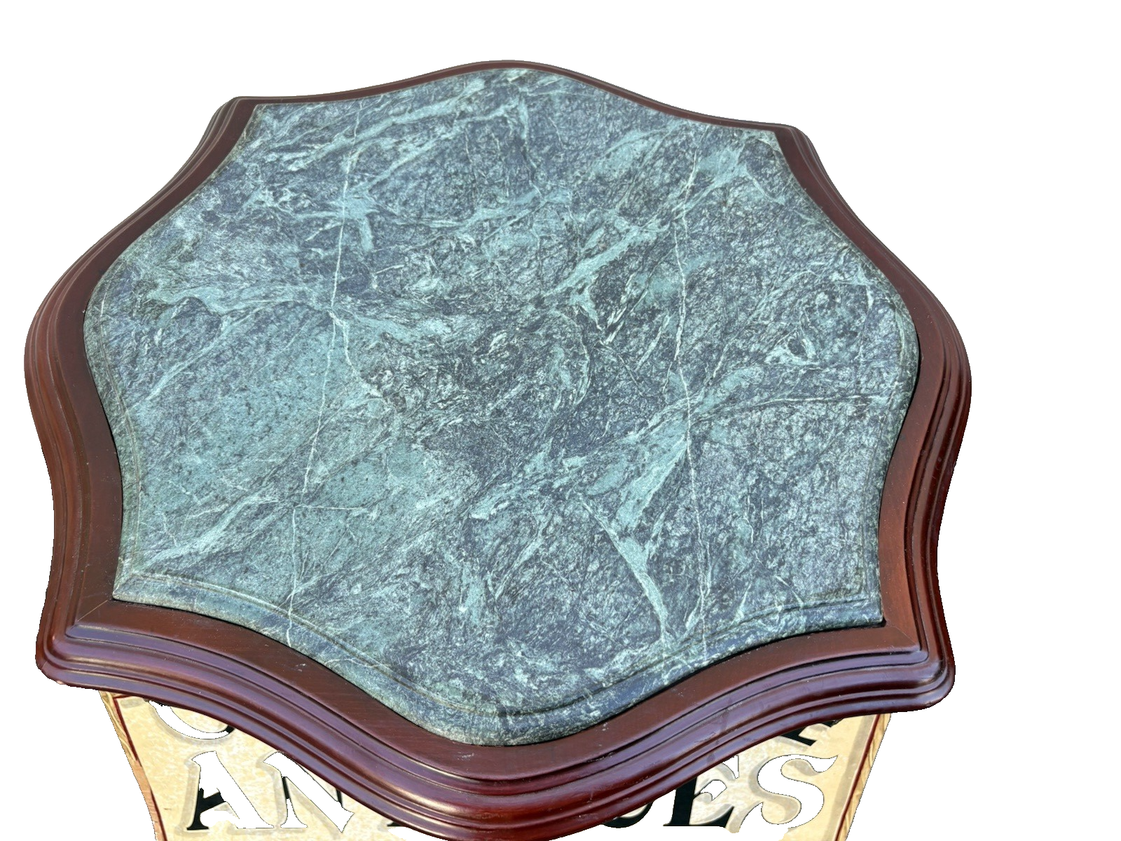 66807  Decorator Marble Top Lamp Table Stand