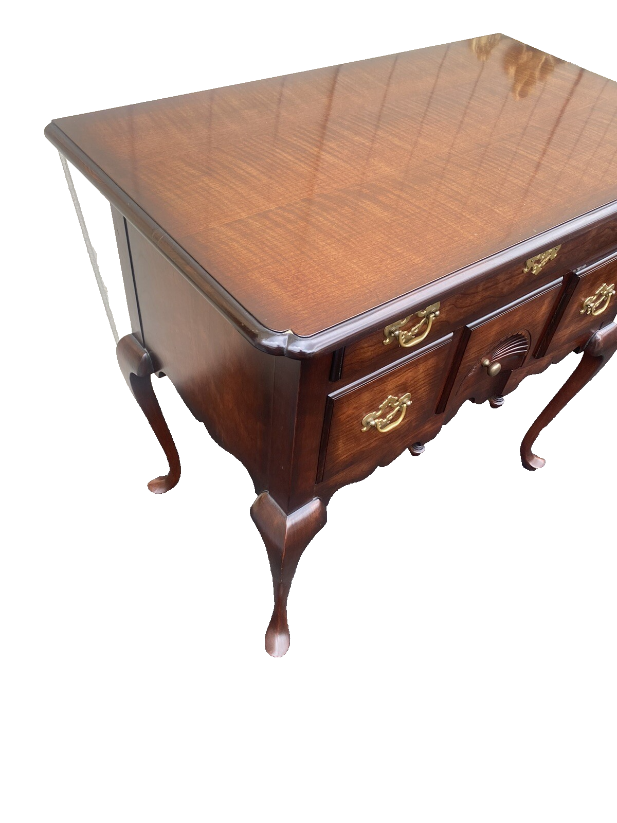 65740 Mahogany Queen Anne Low Boy Dresser Chest