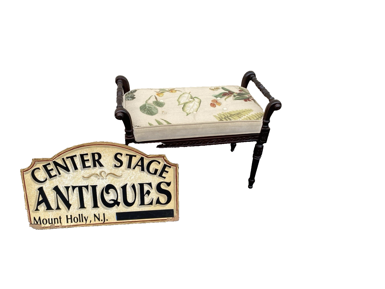 66460 Mahogany SAM MOORE Vanity Bench Ottoman Stool Window Bench