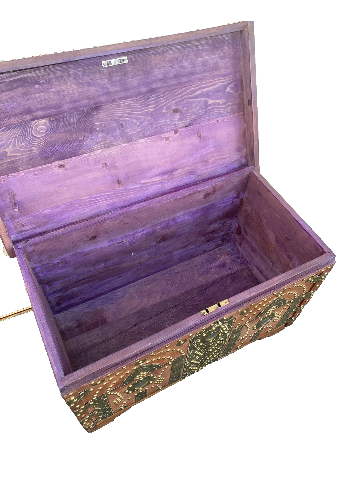 65994   Custom Hand Made Trunk Blanket Chest with Brass Ormalu
