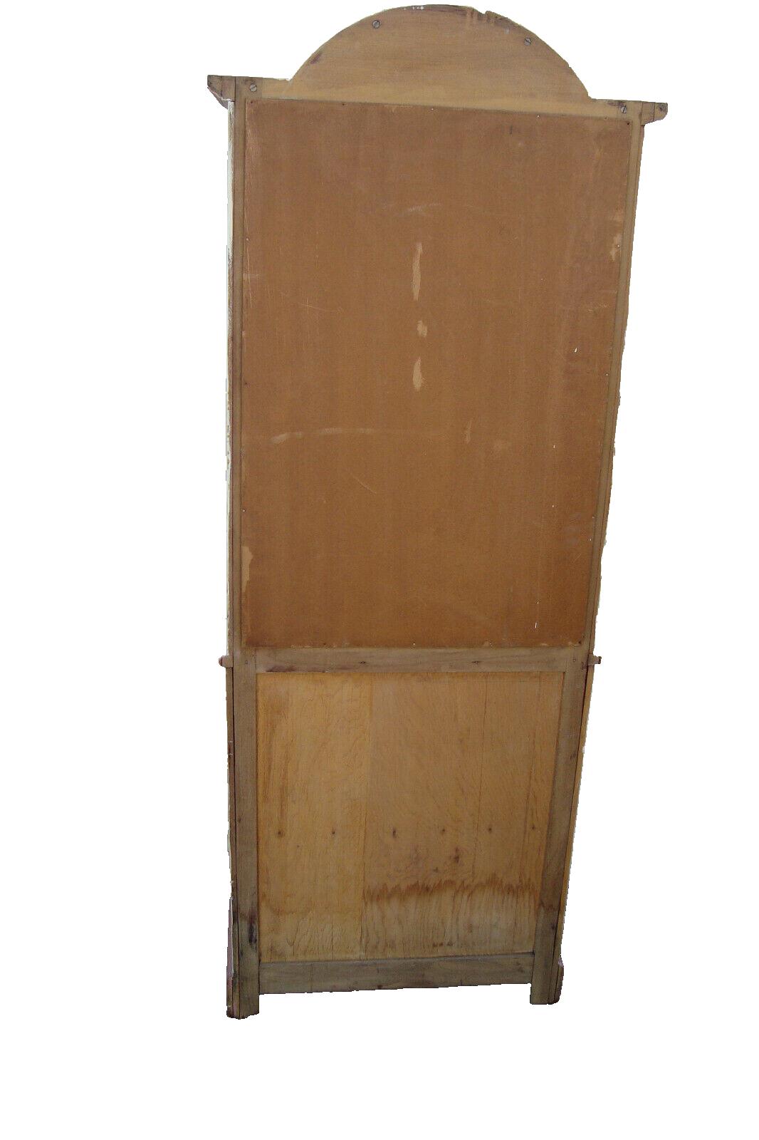 57980 Custom Faux Painted Wood Bookcase Curio Cabinet with Mirror