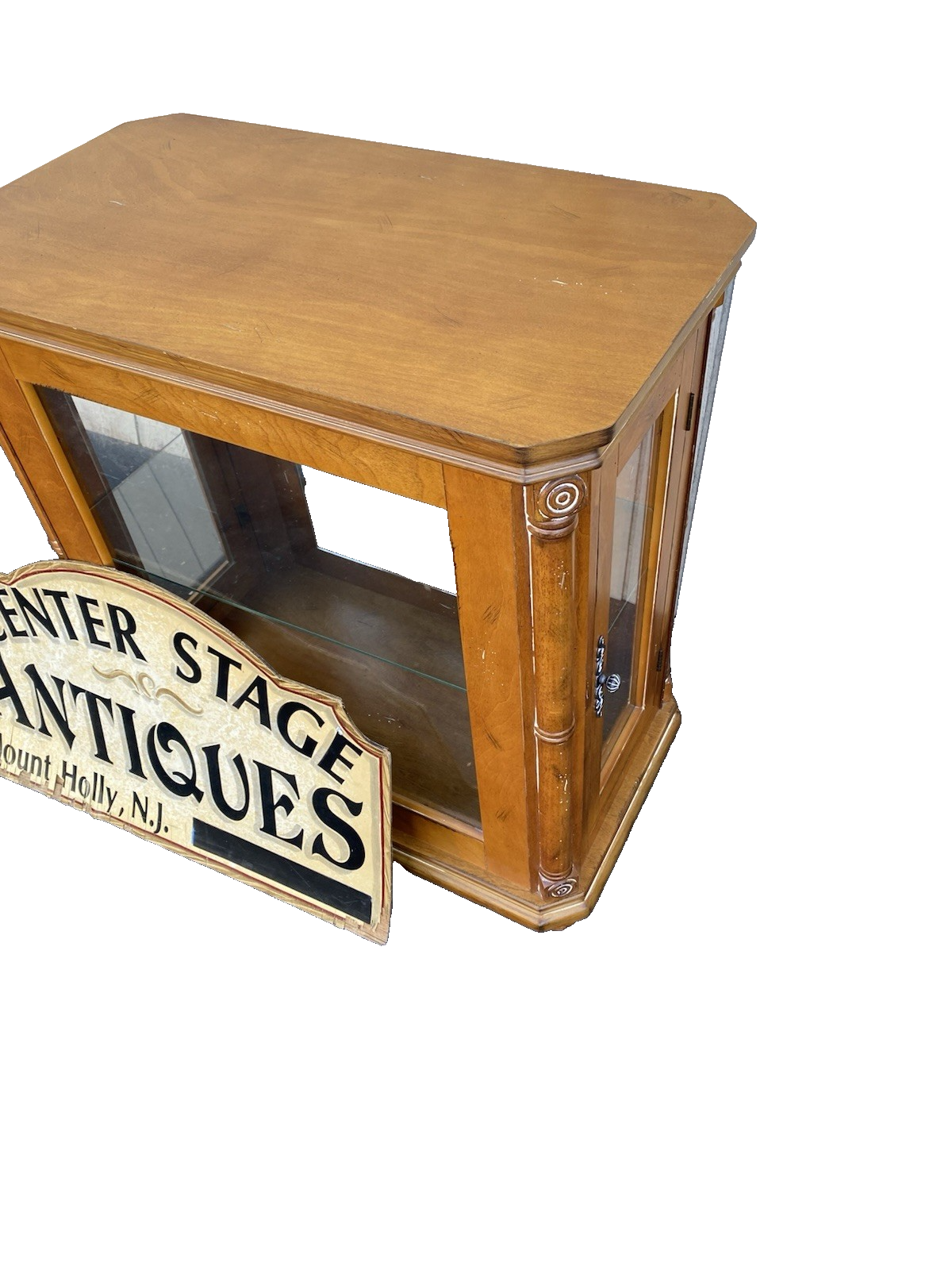 66561   Decorator Curio Cabinet Console Table Stand