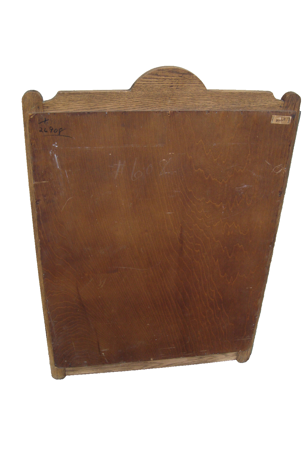 61764 Vintage Solid Oak Carved Mirror 25 x 36