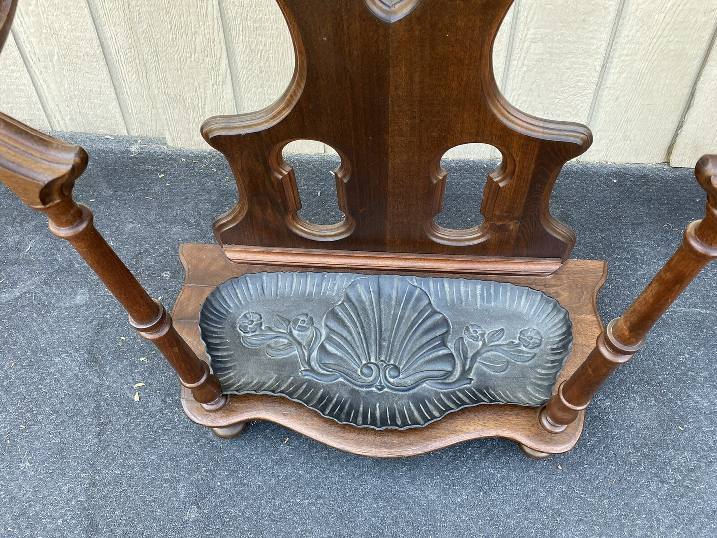 64495 Antique Gothic Victorian Hall Tree Hat rack Umbrella Stand