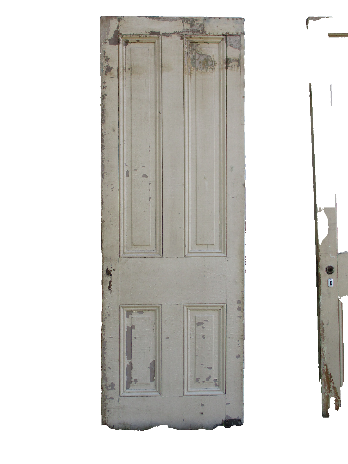 DOOR 08:    Antique  Raised Paneled Victorian Wood  Door 31" x 88 1/2"H
