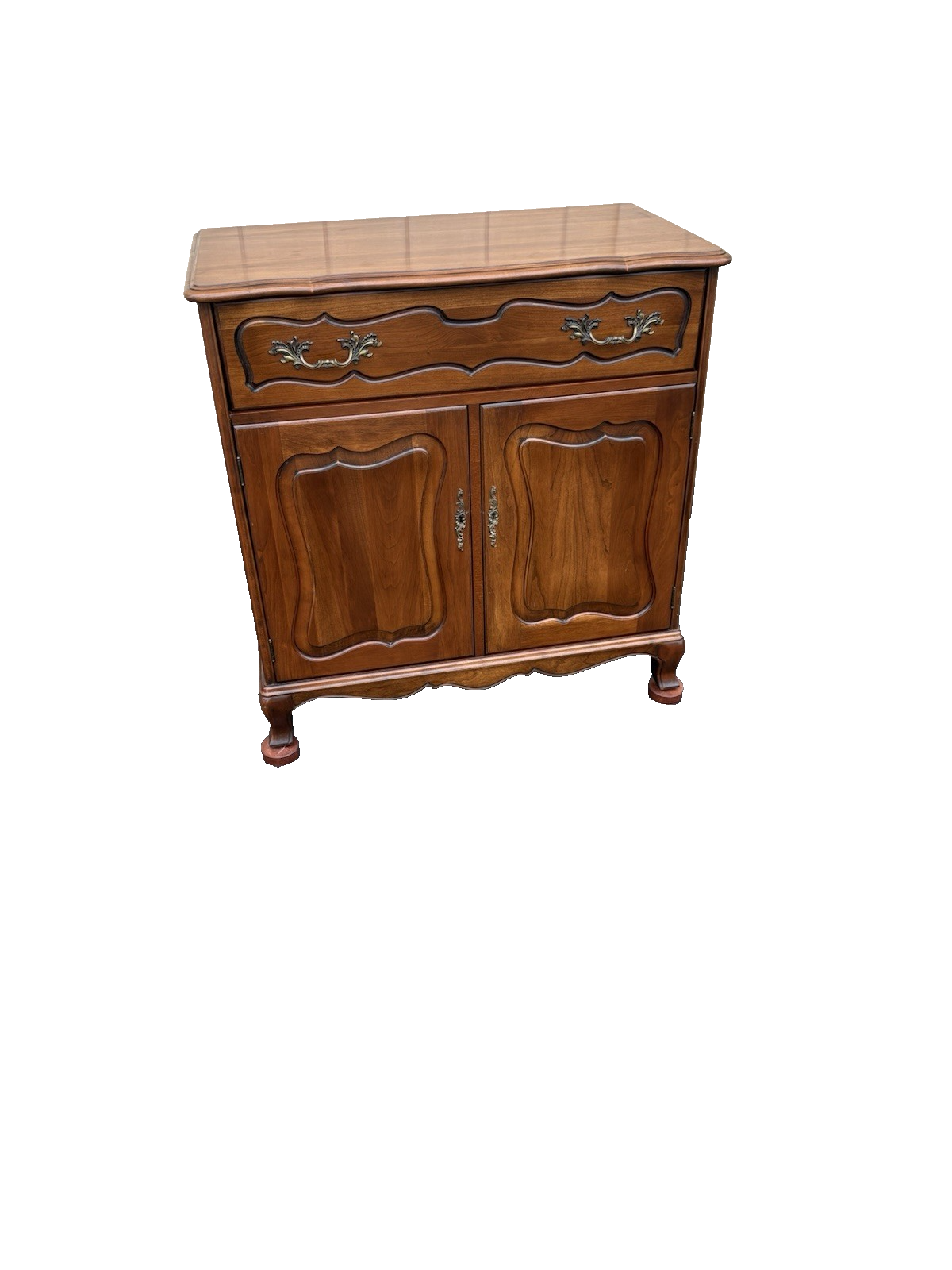 66666 Cherry Lift Top Bar Cart Server Liquor Cabinet