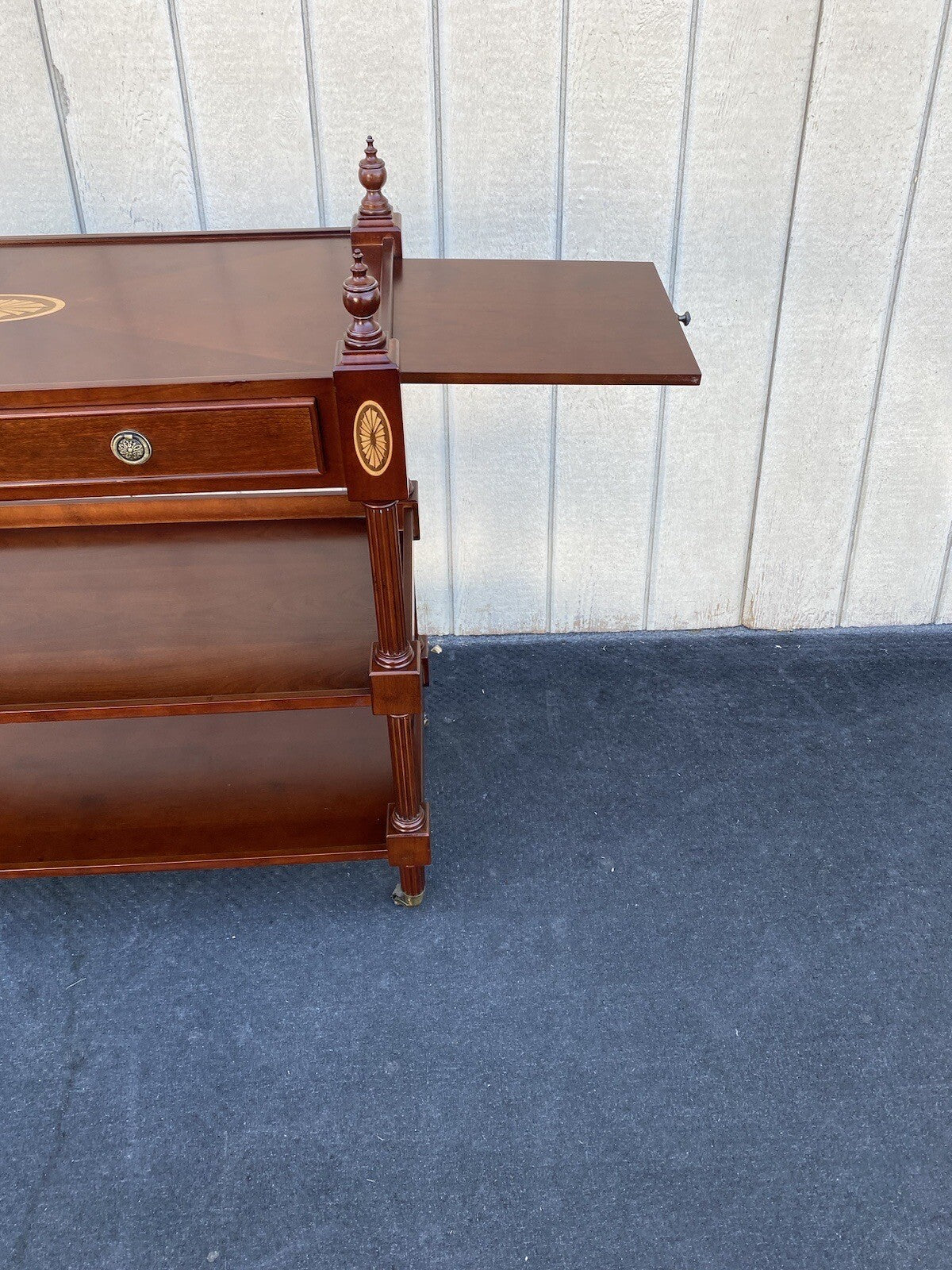 64899   Inlaid BOMBAY Mahogany Sideboard Server Cabinet