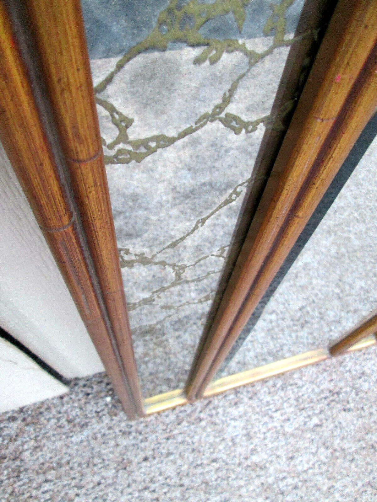 56014 Mid Century Modern Beveled Center Mirror Gold Intertwined mirrors