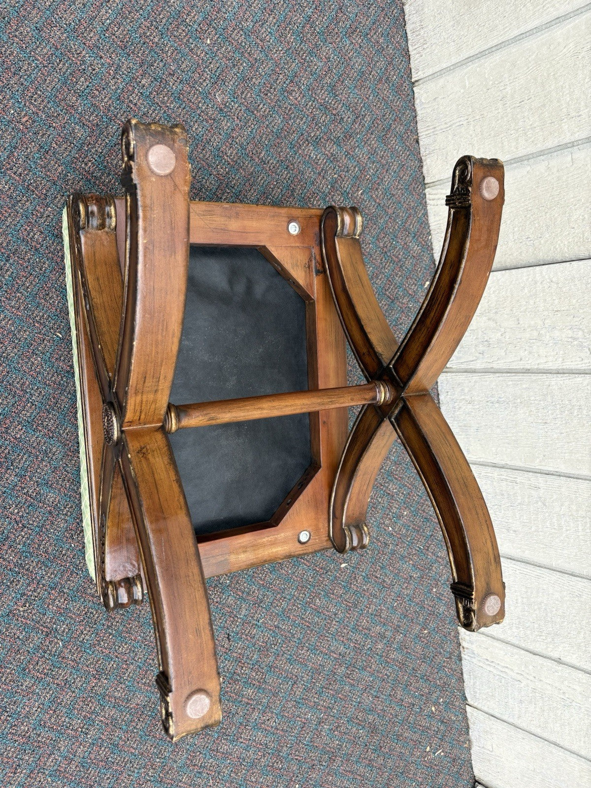 66698 Decorator Modern X Stool Bench Ottoman