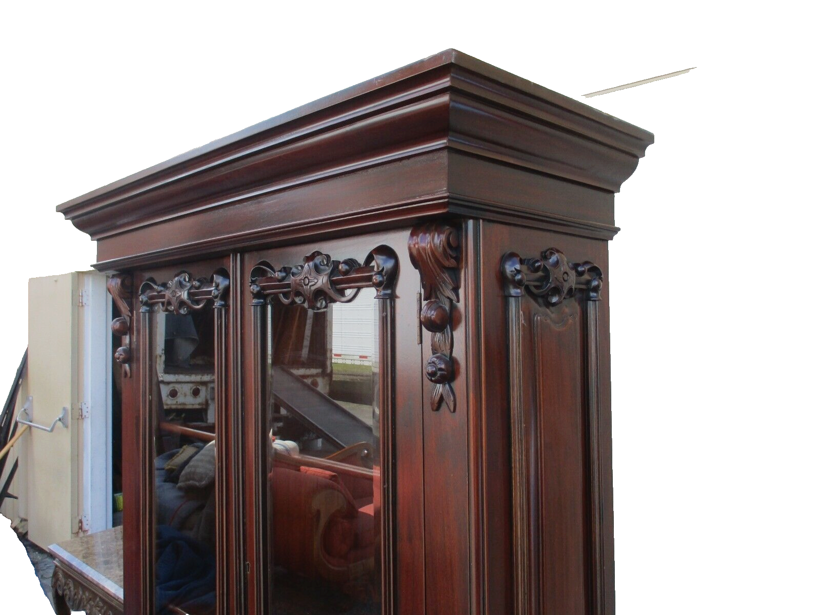 63752 Mahogany 2 pc. China Cabinet Curio Bookcase