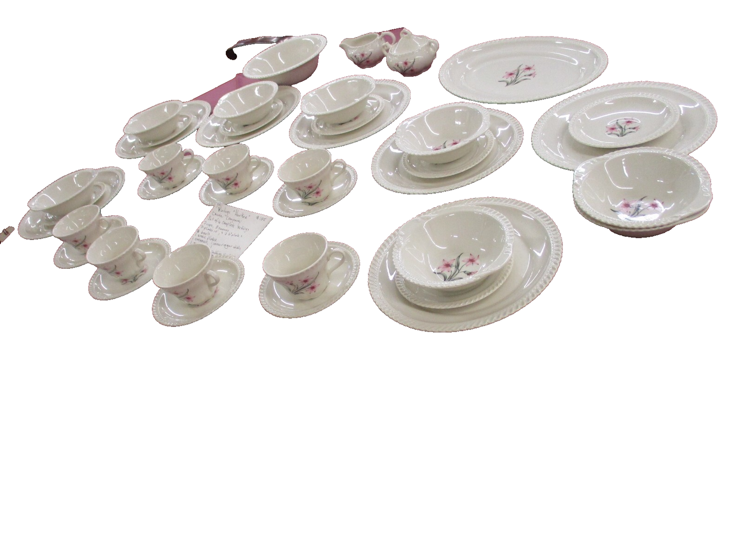 COL  08  WW:       Sevice for 6  Harker Ceramic set  of dishes DINNERWARE