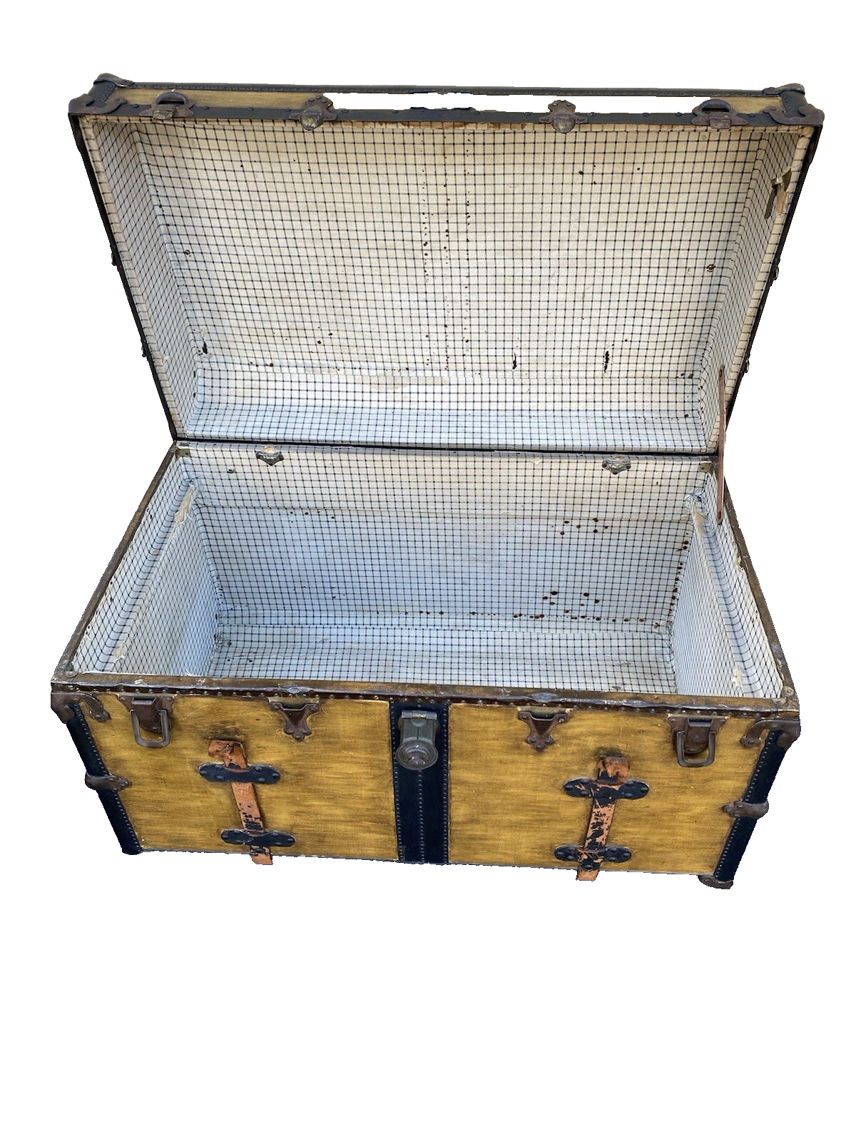 65593 Large Vintage Storage Blanket Hope Chest Trunk