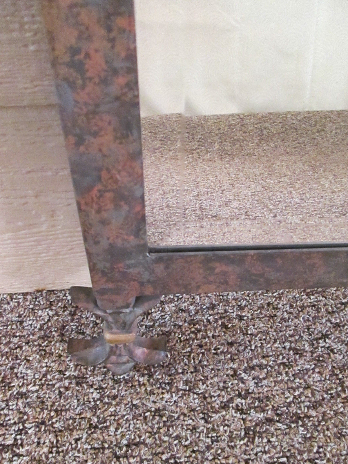 38633 RARE   LA  BARGE    Gothic Beveled Mirror LM0665 with  metal frame