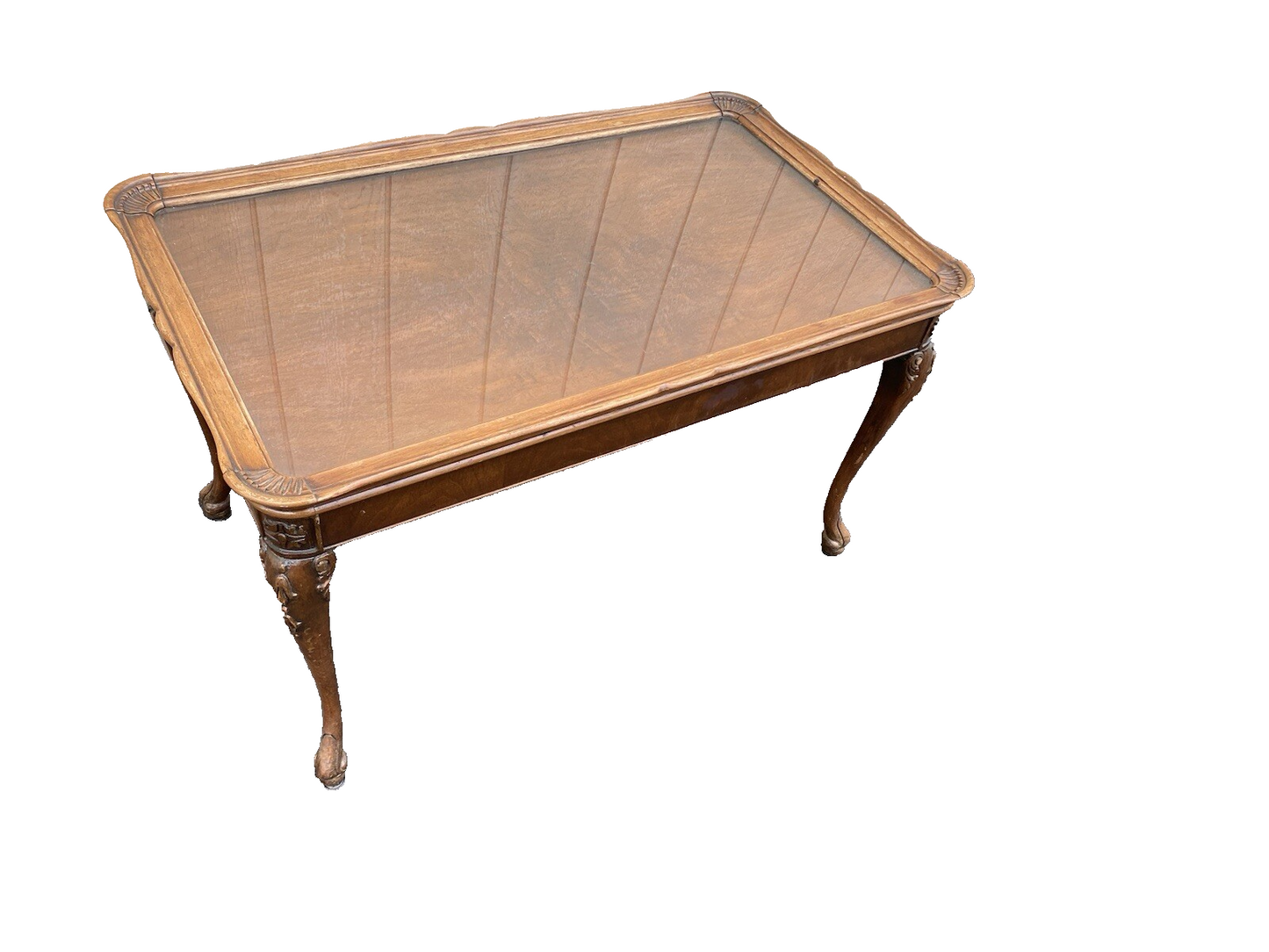 58796 Walnut Tray Top Coffee Table Stand