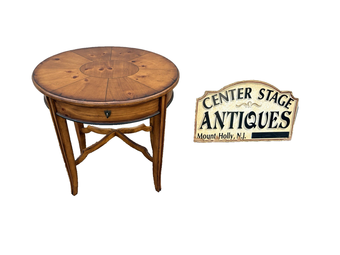 66963 Oval HEKMAN Furniture Lamp Table Stand w/ Drawer