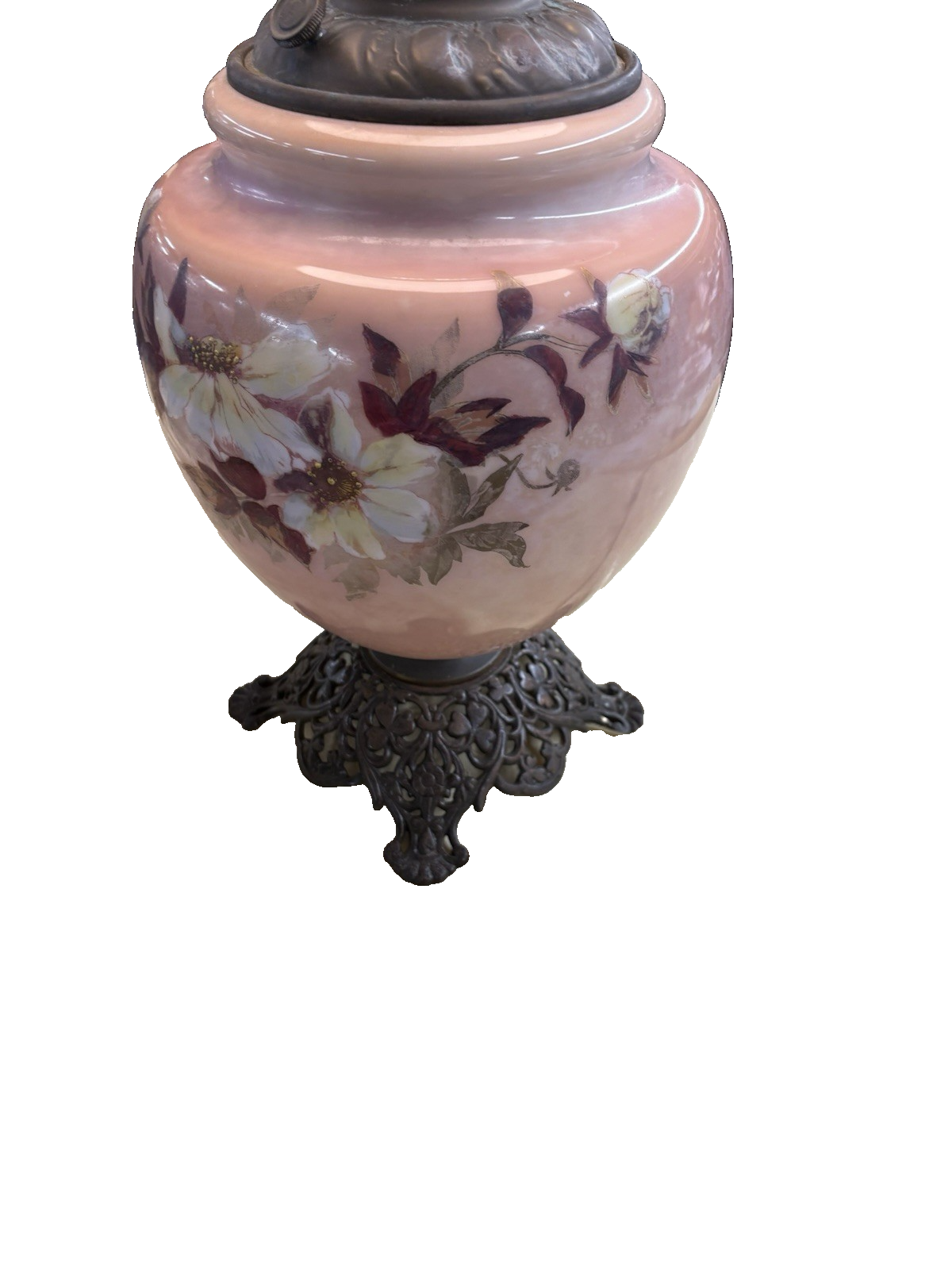 66595   Gone with The Wind Electrified Oil Lamp ARTIST SIGNED