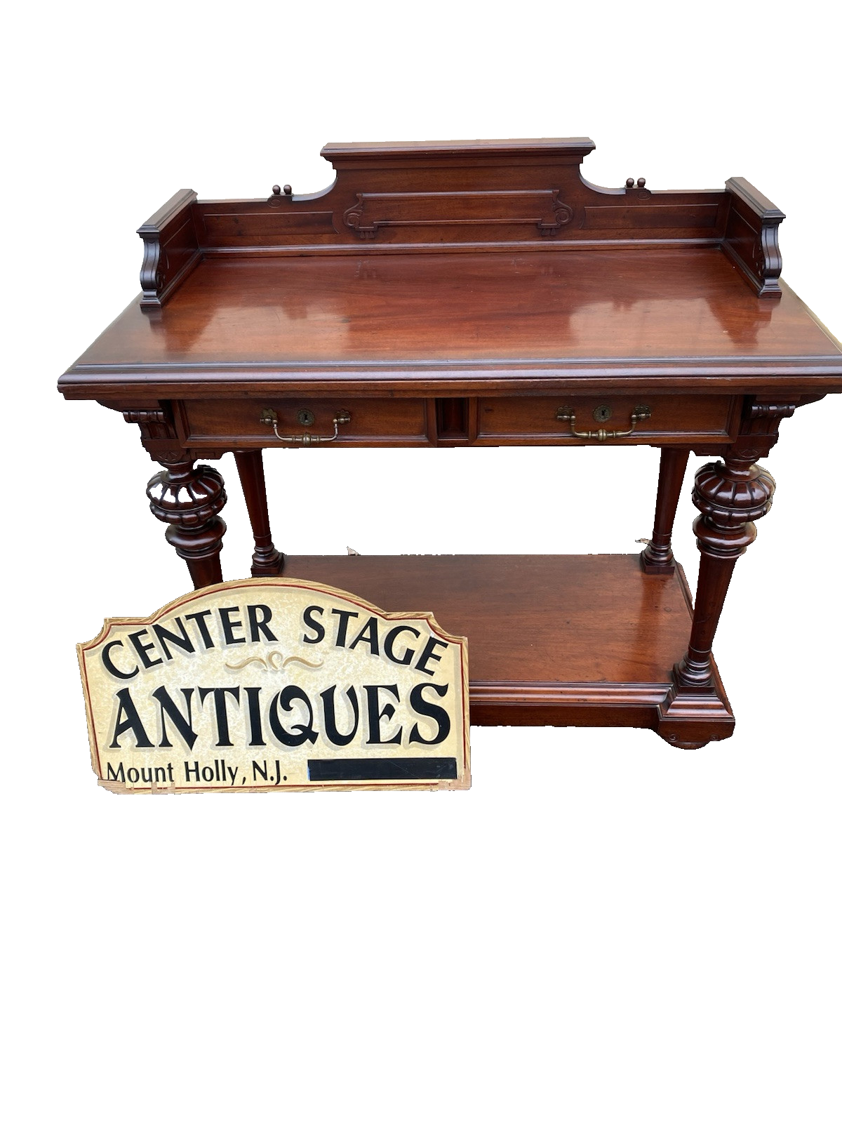 66371 Antique Victorian Mahogany Sideboard server cabinet