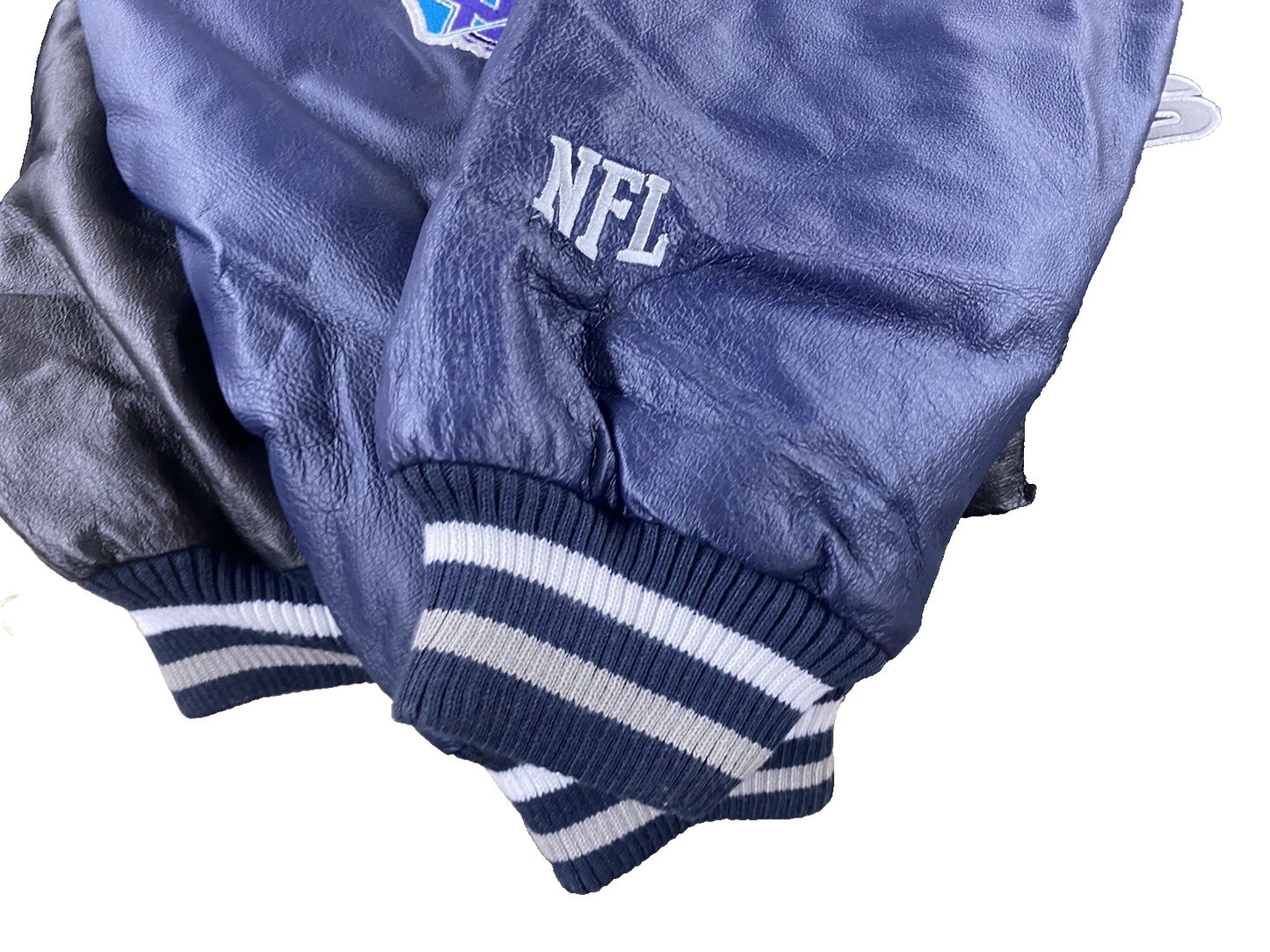 ES 230:    Dallas Cowboys 5 Time Super Bowl Leather NFL  Football Jacket  LARGE