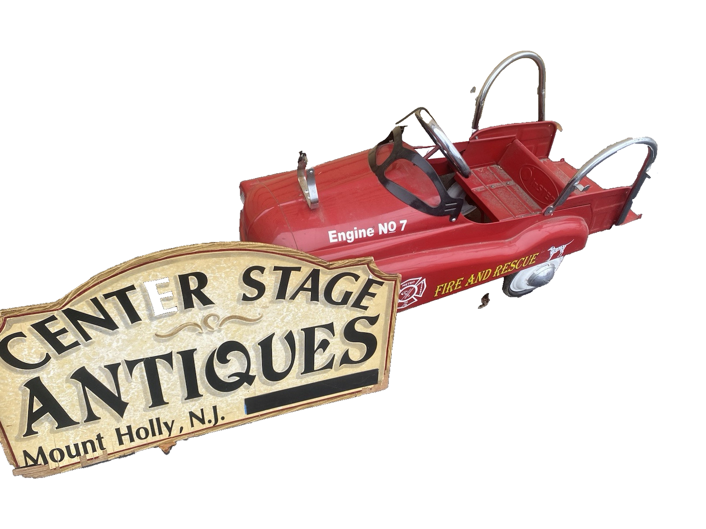 66447    Pedal Car Fire Truck Firetruck Fire and Rescue