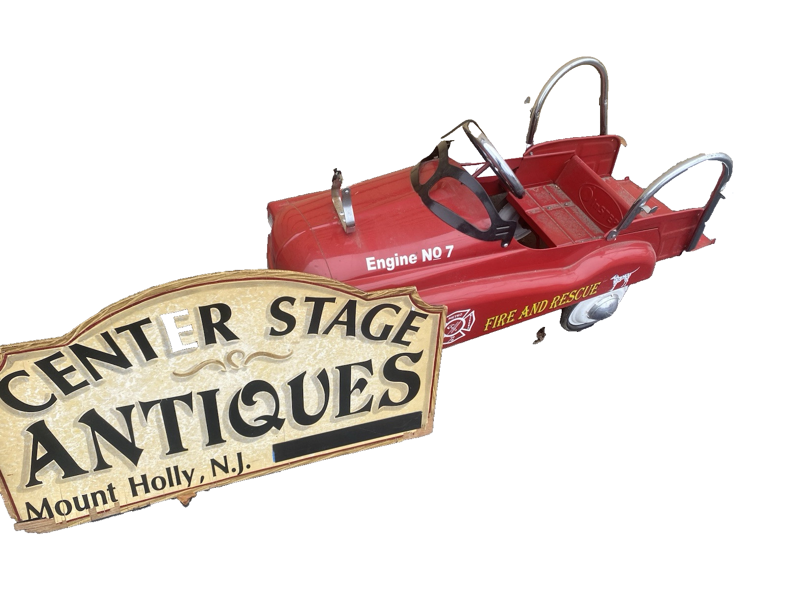 66447    Pedal Car Fire Truck Firetruck Fire and Rescue