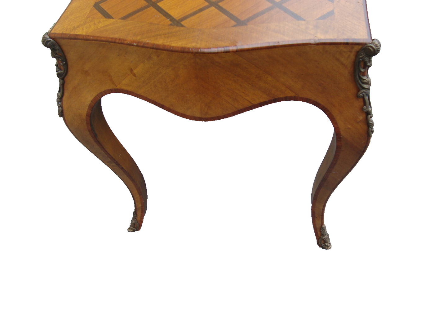 61457 Louis XV Satinwood Inlaid Lamp Table w/ Bronze Ormalu Custom Hand Made