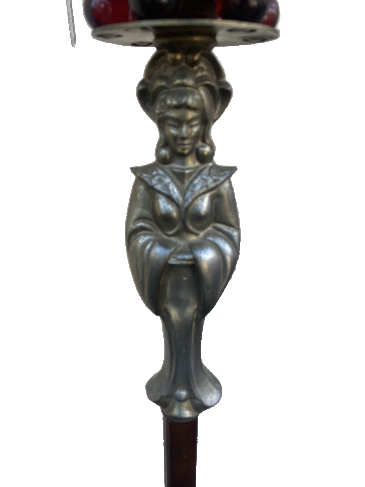 65619  Oriental Figural Torch Lamp Light