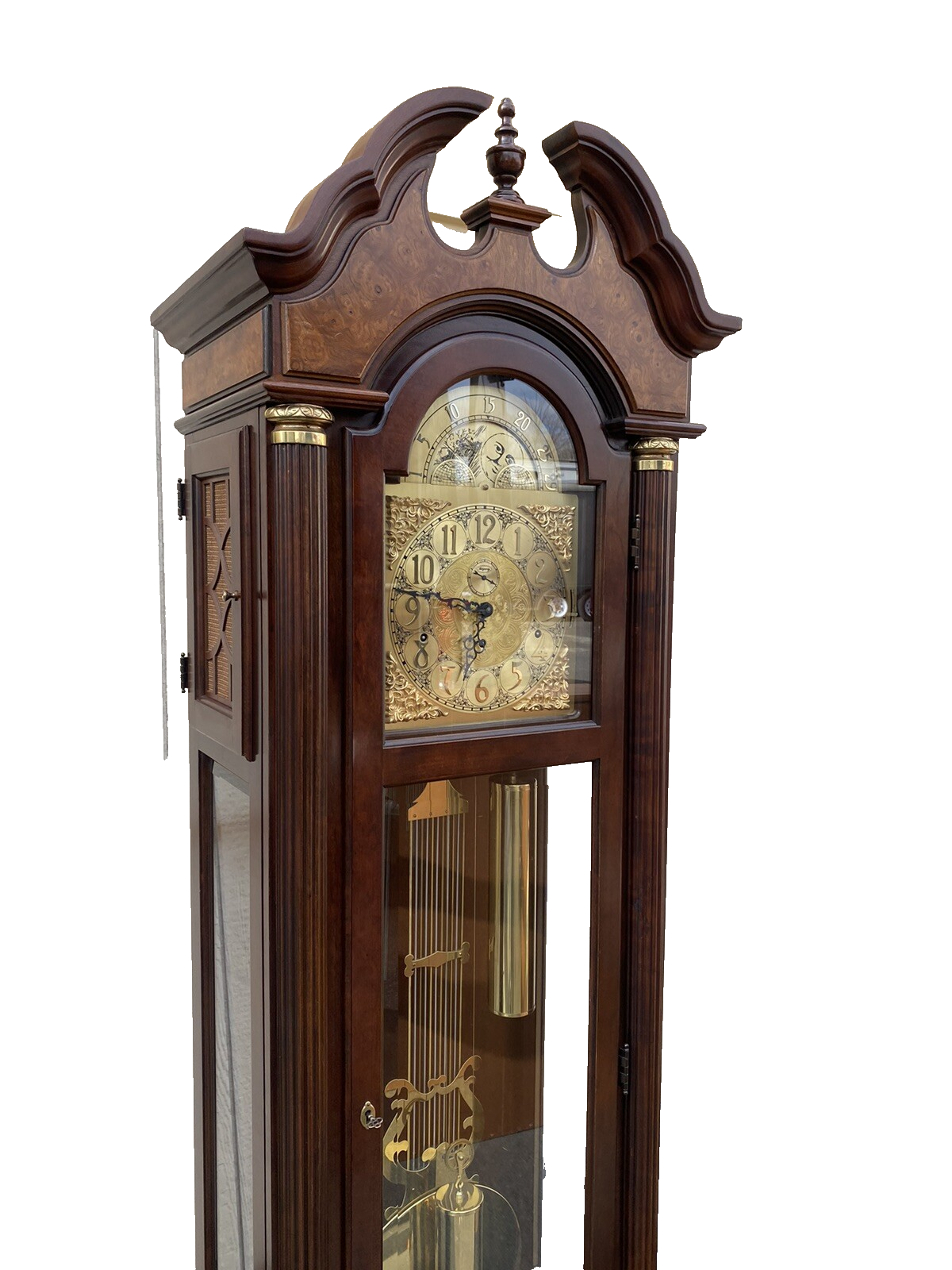 66053 RIDGEWAY Grandfather Clock Professionally Serviced Good Working Condition