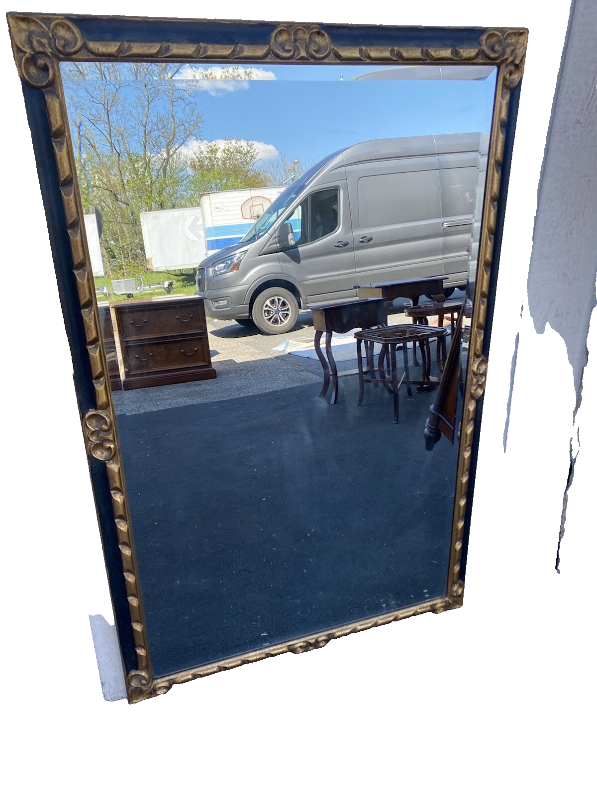 65378 FRIEDMAN BROTHERS  Gold Decorator Beveled  Mirror