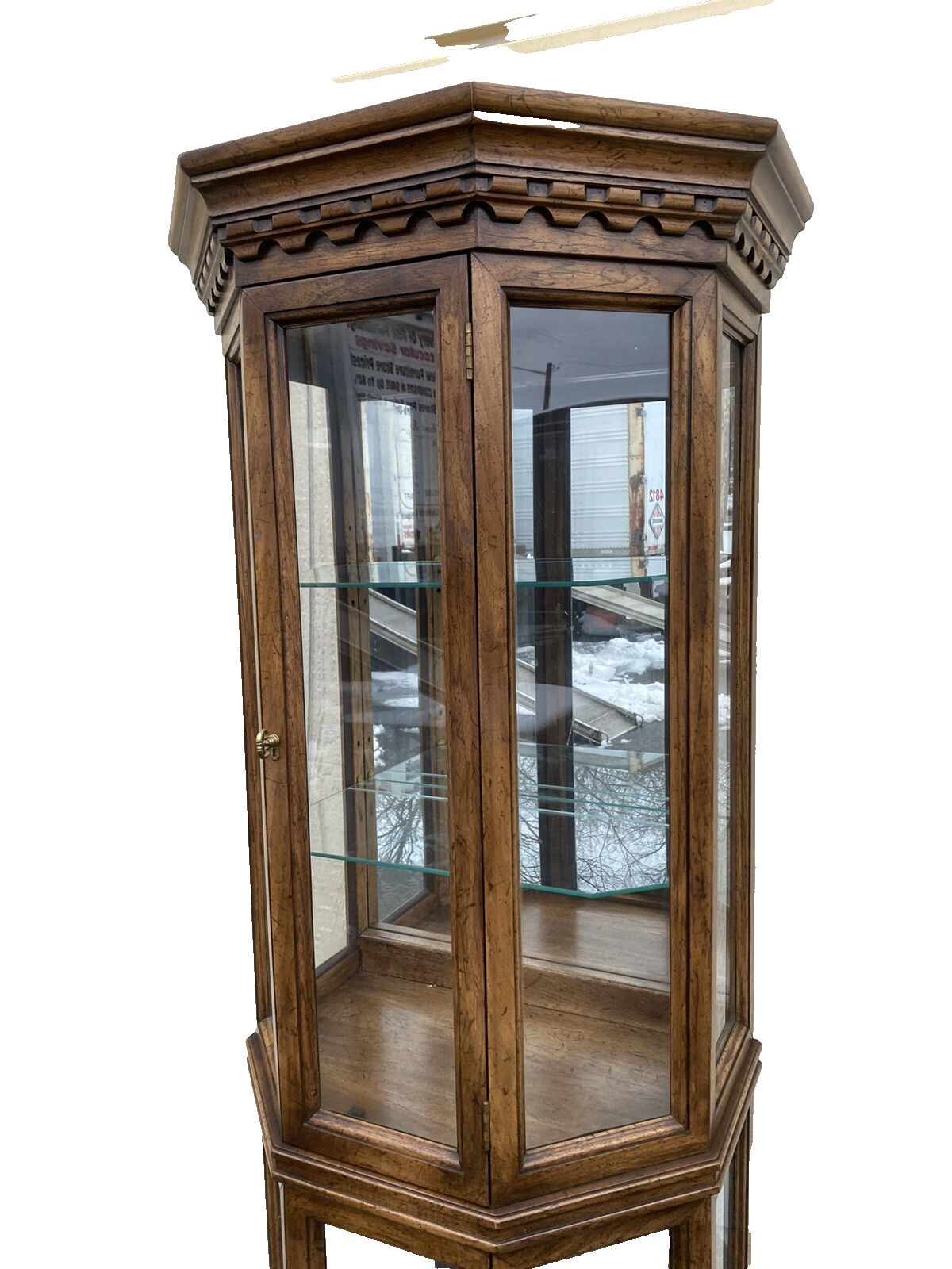 66336    Oak Curio China Cabinet
