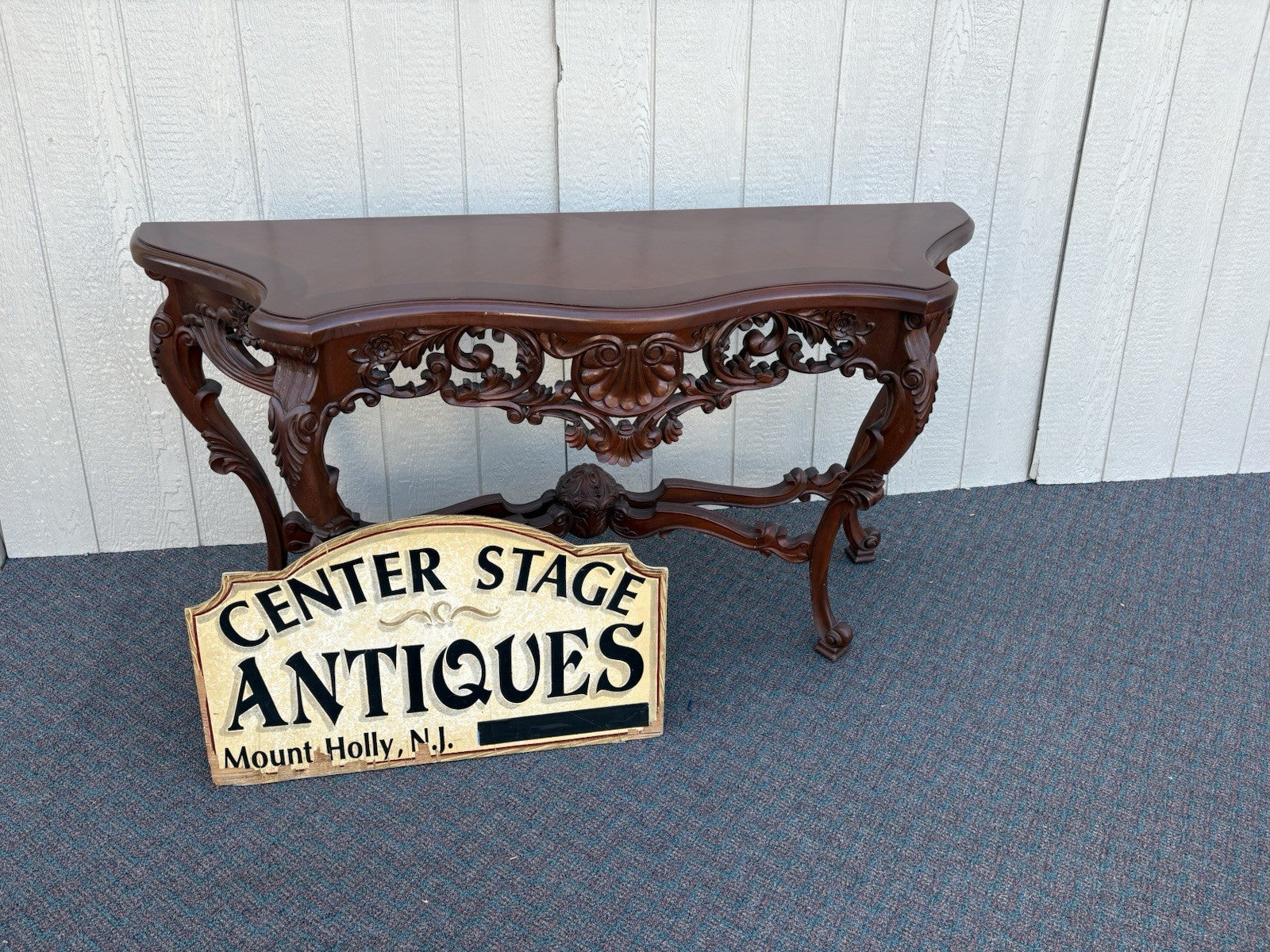 67015 Banded Mahogany Hand made Console Table Sideboard Server