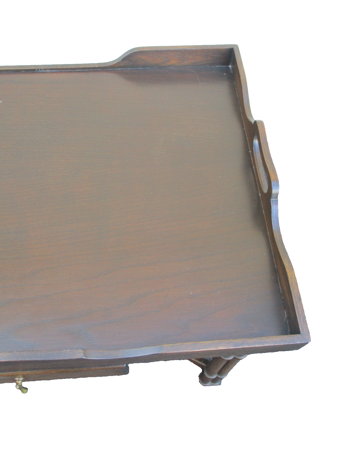 63837 Oak Tray Top Coffee Table Stand 