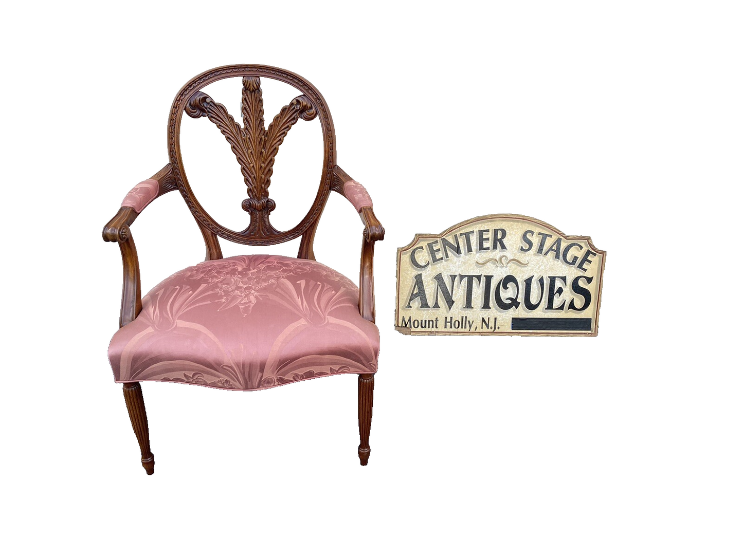 65887 Solid Mahogany Decorator Armchair Chair