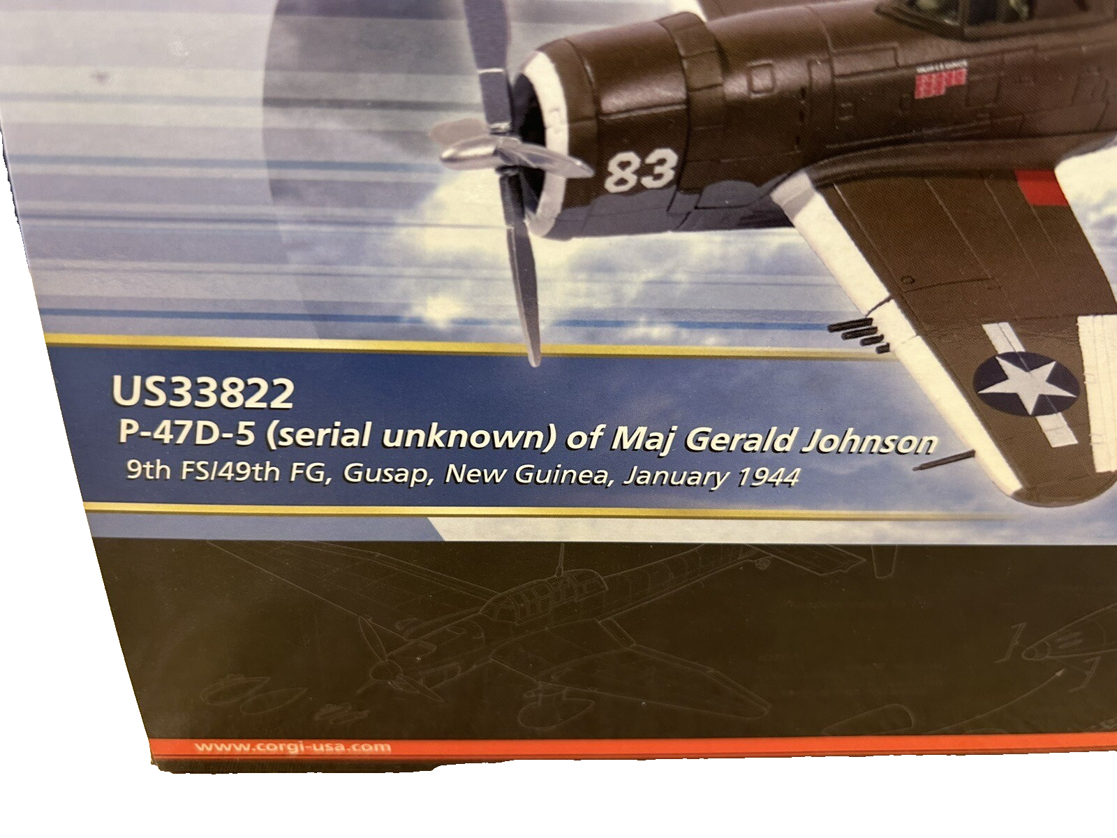 ES 201 Corgi US33823 P-47D-5 Of Major Gerald Johnson 1:72 Limited Edition