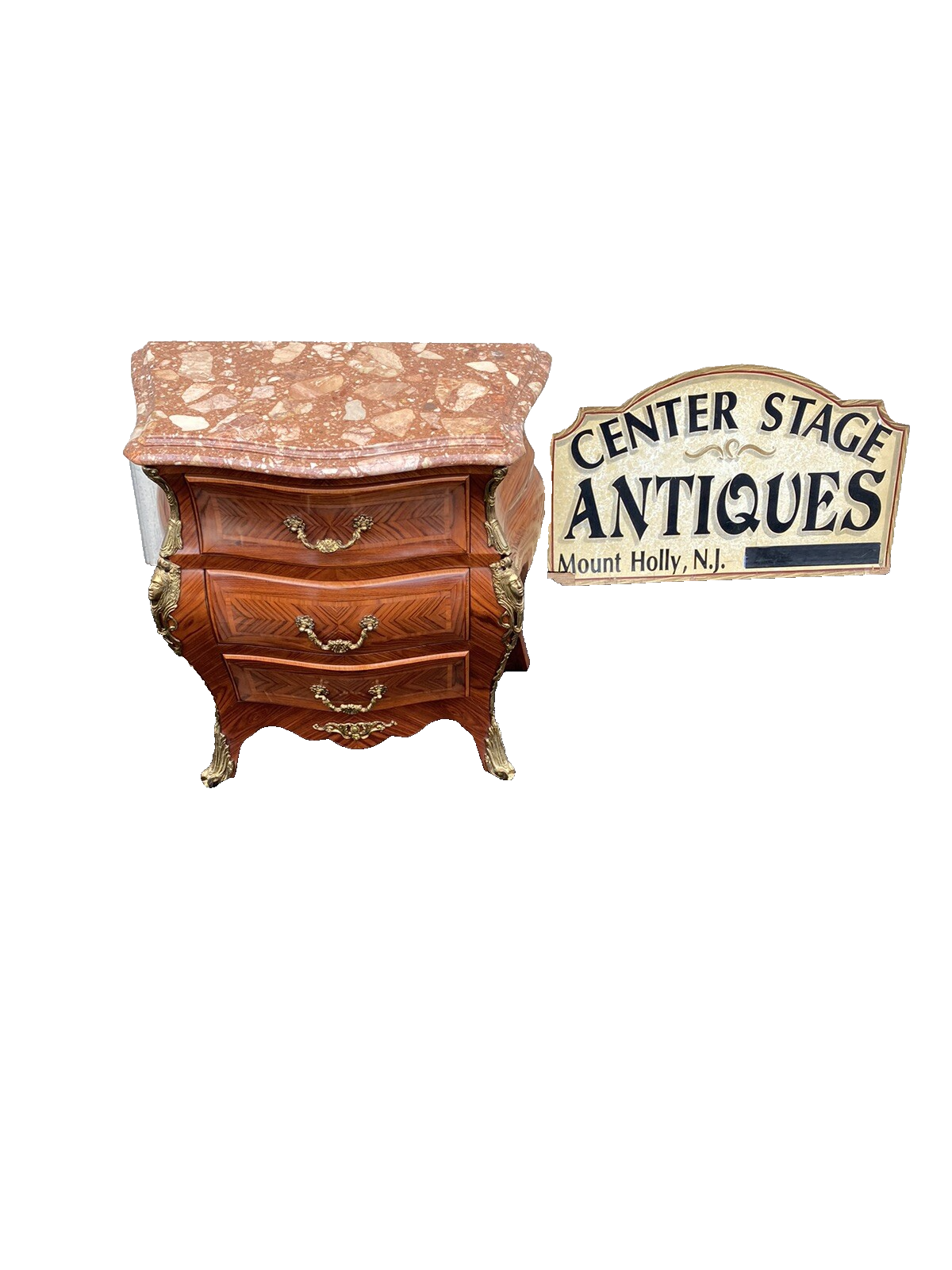 65900 Quality Marble Top Nightstand End Table Stand