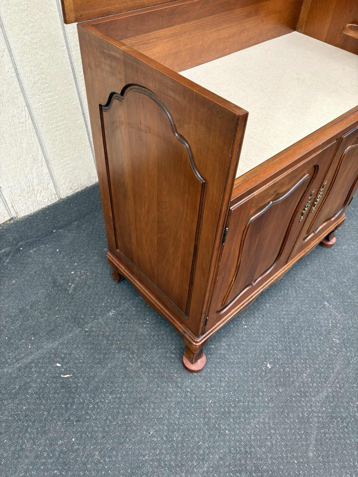 66666  Cherry Lift Top Bar Cart Server  Liquor Cabinet